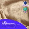 Wolkenfeld Bettwäsche Wolkenfeld Premium Musselin mit Reißverschluss, Musselin, 2 teilig, aus 100% Baumwolle – Atmungsaktiv & Weich – inkl. Kissenbezug 80x80 Bild 3