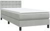 vidaXL Boxspringbett mit Matratze & LED Hellgrau 80x220 cm Samt 3317289 Bild 5