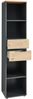 Regal Melanie / Memphis, Holzwerkstoff, Grau, Schwarz, Holzfarben, 45 x 197 x 38 cm Bild 3