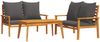 vidaXL 3-tlg. Garten-Lounge-Set mit Kissen Massivholz Akazie 3211799 Bild 2