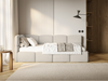 Selsey 'Cloudy' Jugendbett 120 cm, Bettkasten, Velours wasserabweisend, Kopfteil links, Hellbeige Bild 2