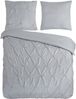 Pure Microfaser Bettwäsche 200 X 200 cm + 2- 80 X 80 cm Elegance luxury stitching pleats grau Bild 4