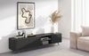 Selsey 'Bello' TV-Lowboard mit Lamellenfronten und LED, Schwarz, ca, 44 x 175 x 31 cm Bild 3