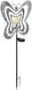 LED Solar Gartenstecker mit drehbaren Schmetterlingen in Silber-Grau, Höhe 83cm Bild 2