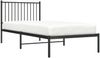 vidaXL Bettgestell mit Kopfteil Metall Schwarz 90x200 cm 350857 Bild 4