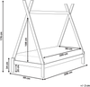 Beliani 'DEVAY' Kinderbett Tipi, Kiefernholz grau, 90 x 200 cm Bild 2