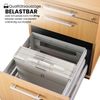 bümö Rollcontainer mit Hängeregistratur, Container abschließbar aus Holz in Buche - Rollwagen für's Büro mit Hängeregister als Schreibtisch Unterschrank od. Bürocontainer m. Relinggriffe, AC20-6-6-RE Bild 4