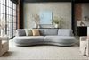 KAWOLA Big Sofa PADANA Stoff grau 86 x 166 x 410 cm Bild 2