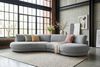 KAWOLA Big Sofa PADANA Stoff grau 86 x 166 x 410 cm Bild 5