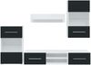 vidaXL 5-tlg. Wohnwand mit LED-Beleuchtung Matt Indigo Holzwerkstoff 3324235 Bild 5