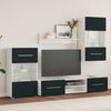 vidaXL 5-tlg. Wohnwand mit LED-Beleuchtung Matt Indigo Holzwerkstoff 3324235 Bild 3