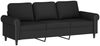 vidaXL 2-tlg. Sofagarnitur mit Kissen Schwarz Samt 3202275 Bild 4