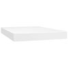 vidaXL Boxspringbett mit Matratze Weiß 140x190 cm Kunstleder 3130656 Bild 5