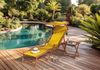 Sonnenliege gelb Liegestuhl Fußteil Sonnendach Kissen Holz Deckchair Gartenmöbel 10-302 F S KD Bild 5