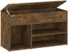 vidaXL Schuhbank Räuchereiche 80x30x45 cm Holzwerkstoff 816053 Bild 2