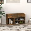 vidaXL Schuhbank Räuchereiche 80x30x45 cm Holzwerkstoff 816053 Bild 3