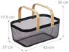 Relaxdays Eckiger Drahtkorb mit Henkeln Bild 5