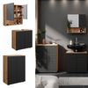 Badmöbel-Set Irma Anthrazit gepunktet 3 Teile, mit Unterschrank 60 cm Vicco Bild 2