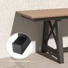 Gartenbank wetterfest 3-Sitzer Sitzbank bis 500 kg belastbar 183 x 35 x 41,5 cm Braun Bild 5