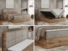 Boxspringbett mit Kopfteil und Topper, Polsterbett - ALBERO 2 - 140 x 200 cm - Beige Stoff - H4 Bild 2