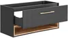 Vente-unique - YANGRA Bathroom furniture set Holz, PlatteKeramik Grau - B 46 cm x H 57 cm x L 120 cm Bild 4