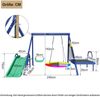 Merax Multifunktionales Outdoor-Schaukel-Set – Mit Rutsche, Trampolin, Runde Nestschaukel und Plastikschaukel, sicher und langlebig Bild 4