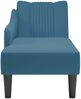 vidaXL Chaiselongue mit Rechter Armlehne Blau Samt 4009791 Bild 4