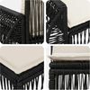vidaXL Gartensofa-set 5 pcs Schwarz und Cremeweiß Poly-Rattan 3435415 Bild 5