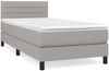 vidaXL Boxspringbett mit Matratze Hellgrau 90x200 cm Stoff, Härtegrad: H2 [3140105] Bild 2