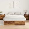 vidaXL Aufbewahrungsbettgestell Altholz 135 x 190 cm Holzwerkstoff 3335443 Bild 4