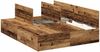 vidaXL Aufbewahrungsbettgestell Altholz 135 x 190 cm Holzwerkstoff 3335443 Bild 2