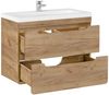 Badmöbel Set LUTON-56-CRAFT Eiche mit Design-Becken, B/H/T ca. 130/200/46cm Bild 3