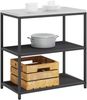 vidaXL Küchenaufbewahrung mit Regal Schwarz 90 x 50 x 92 cm Stahl 874954 Bild 3