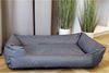 3x Hundebett schmutzabweisend anthrazit Polyester grau Haustier Liege, 95 x 58 x 24 cm Bild 1