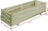Hochbeet aus Kiefernholz MILA Grün, imprägniert 120x40x30cm Wetterfest Gartenbeet Holz Kräuterbeet Blumenbeet Beet hoch Frühbeet für Garten Gemüsebeet Bild 2