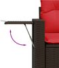 vidaXL 5-teiliges Gartensofa-Set mit Kissen, braun, Polyrattan 3219893 Bild 3