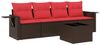 vidaXL 5-teiliges Gartensofa-Set mit Kissen, braun, Polyrattan 3219893 Bild 2