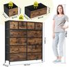 TLGREEN Kommode mit 12 Schubladen,Sideboards mit Stabilem Stahlrahmen, (Aufbewahrungsschrank), für Wohnzimmer, Flur, Schlafzimmer Bild 2