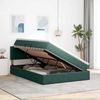 vidaXL Aufbewahrungsbett mit Matratze Dunkelgrün 140 x 190 cm Samt 3370698 Bild 4
