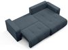 Ecksofa Sofa mit Schlaffunktion AUGUSTO in Stoff Wind Dunkelblau Ottomane Rechts Bild 2