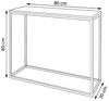 AX LIVING Flur Konsolentisch Lortie 80 cm schwarz weißes Metallgestell Bild 3