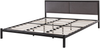 Metallbett schwarz mit grauem Kopfteil Lattenrost 180x200 cm CLAMART Bild 4