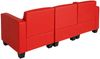 Modular 3-Sitzer Sofa Couch Lyon, Kunstleder ~ rot Bild 5