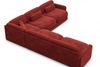 Ecksofa Valencia L Form aus Samtstoff - Samtstoff - rot Bild 4