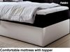 MEBLINI Kinderbett mit Bettkasten GARETH 2 100x200 – H3/Schwarz Samt Gepolstert Einzelbett mit Matratze - Polsterbett mit Stauraum - Bett mit Kopfteil – Stauraumbett Bild 4