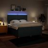 vidaXL Boxspringbett mit Matratze Blau 200x200 cm Stoff 3294483 Bild 4