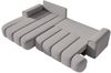 Selsey 'Dandelino' Ecksofa mit Schlaffunktion, Stauraum und Samtbezug, grau, links, 80 x 275 x 168 cm Bild 4