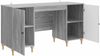vidaXL Schreibtisch Graues Sonoma 142,5 x 50 x 75 cm Holzwerkstoff 3414582 Bild 3