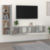 vidaXL TV Schrank Set 4-tlg., Holzwerkstoff betongrau, 80 x 30 x 30 cm / 30,5 x 30 x 60 cm Bild 3