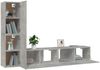 vidaXL TV Schrank Set 4-tlg., Holzwerkstoff betongrau, 80 x 30 x 30 cm / 30,5 x 30 x 60 cm Bild 4